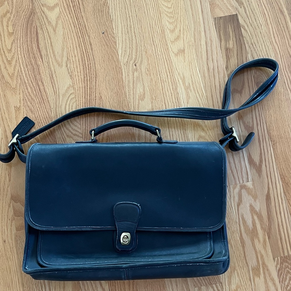 Classic Coach leather briefcase computer bag